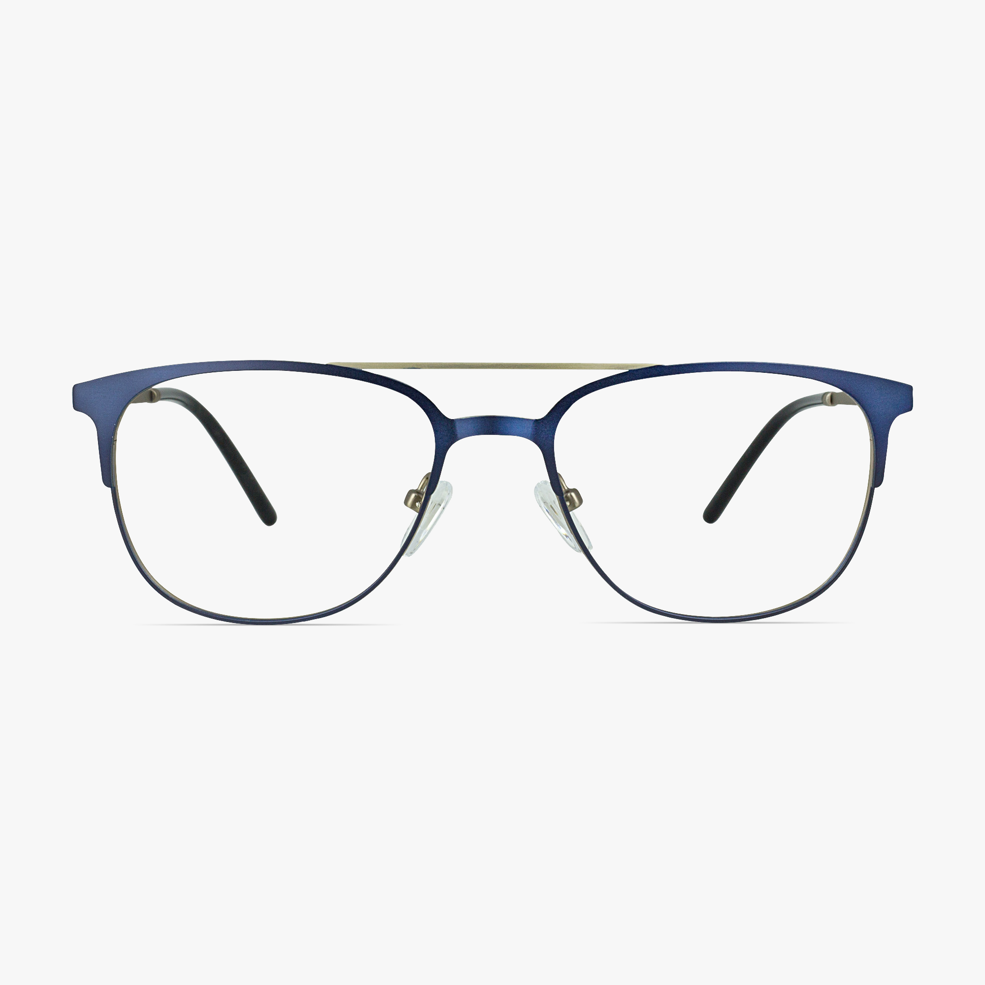 IWear 6074 Aviator Double-Bar Dawn Blue Glasses for Men from Framesfoundry - Front View