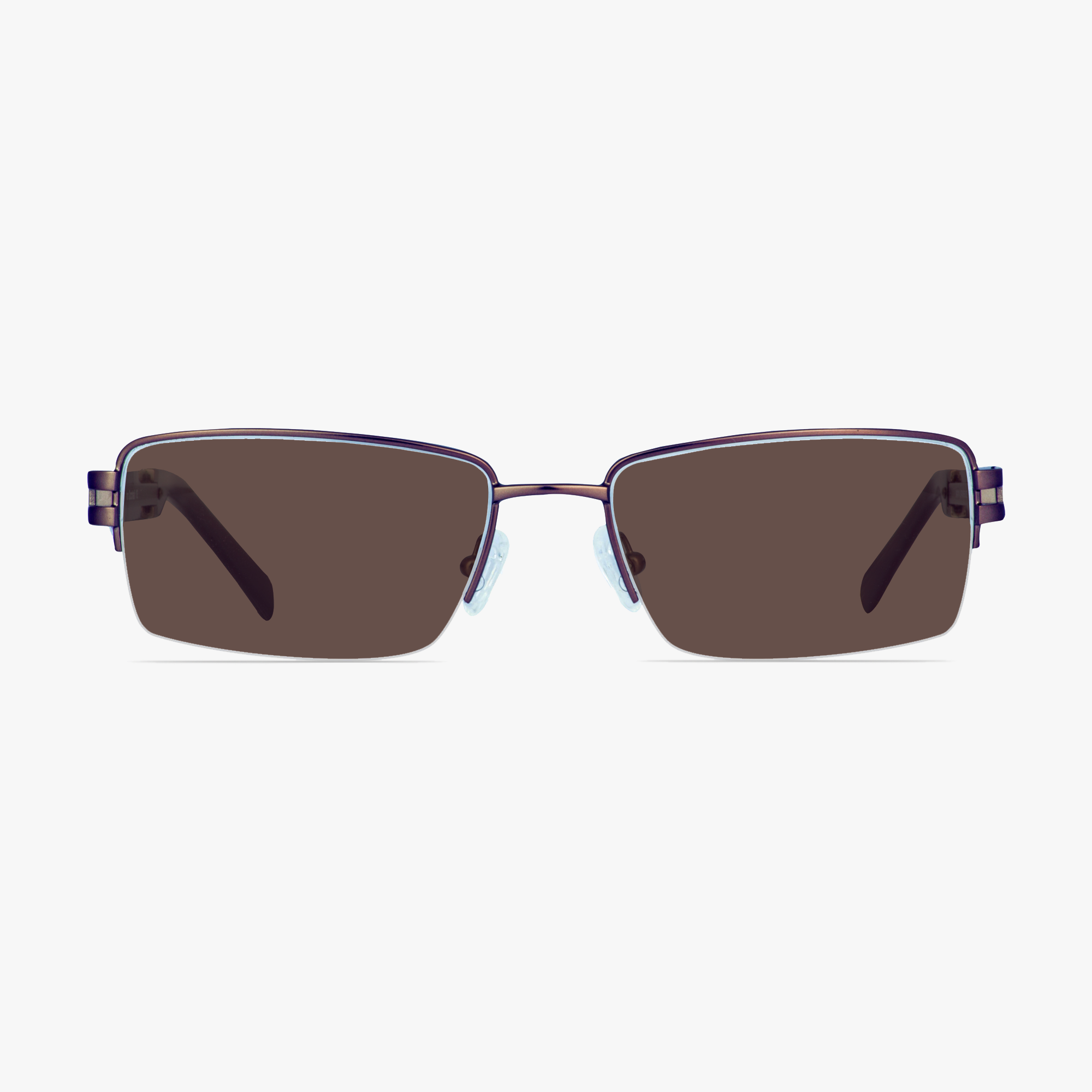 Mazzimo Occhiali Satin Bronze Half Rim MA1114 Sunglasses for Men from Framesfoundry - Front View