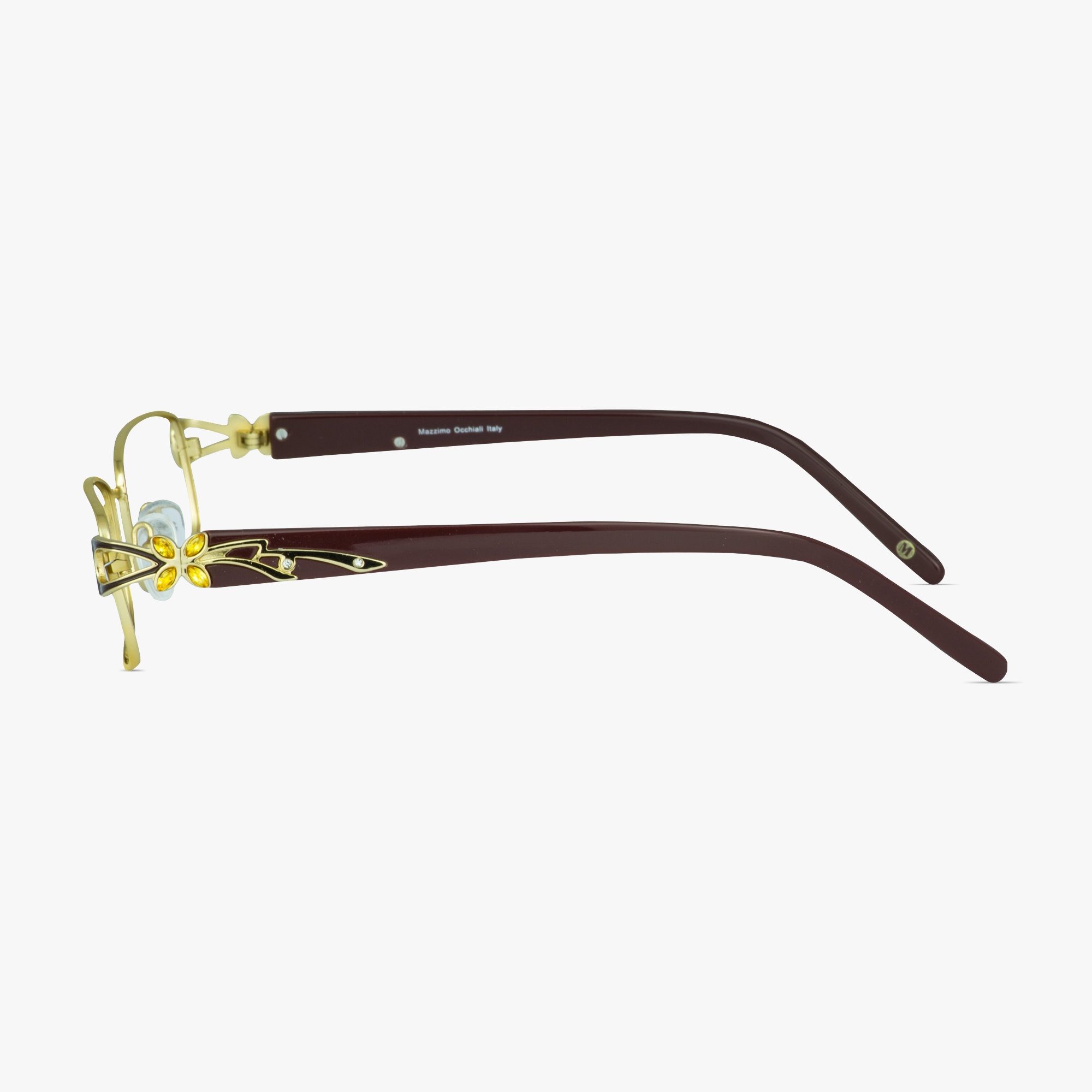 Mazzimo Occhiali Gold MA2167 Glasses for Women by FramesFoundry - Side view