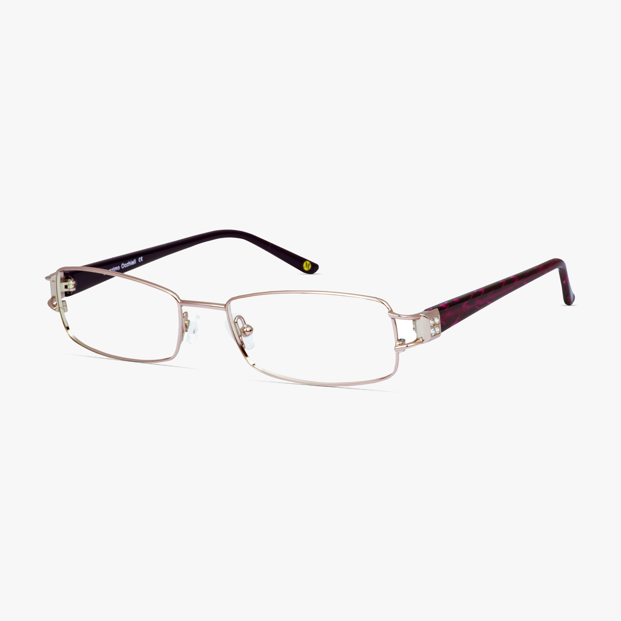 MA2174 Rectangular Coral Glasses for Women from FramesFoundry - Angle view