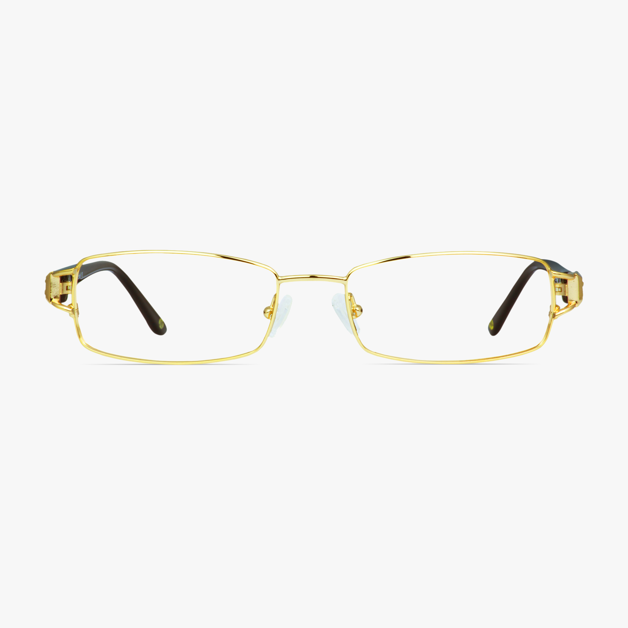 MA2174 Rectangular Gold Glasses for Women from FramesFoundry - Front view
